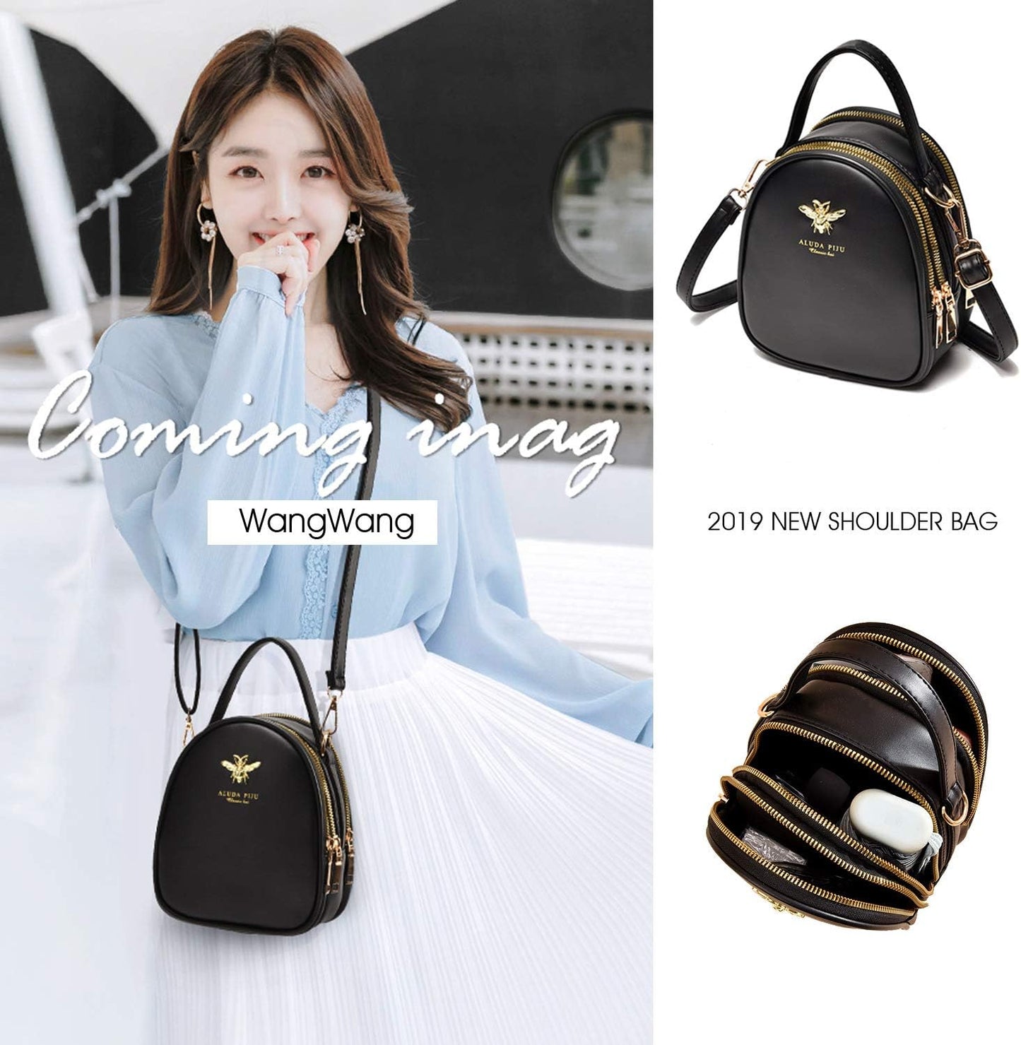 Women's Small Crossbody Shoulder Bag - Stylish Messenger Purse with Wallet