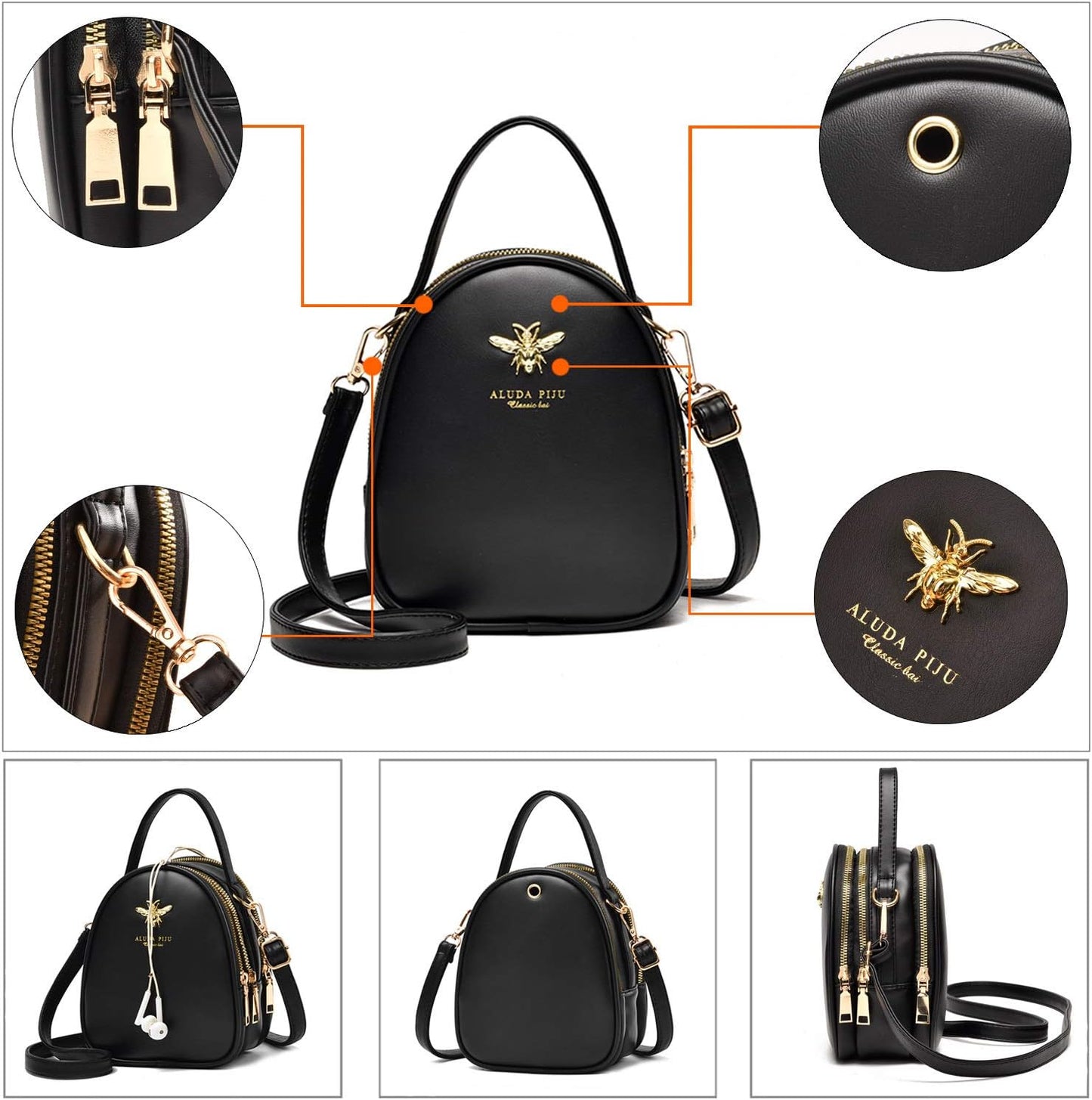 Women's Small Crossbody Shoulder Bag - Stylish Messenger Purse with Wallet