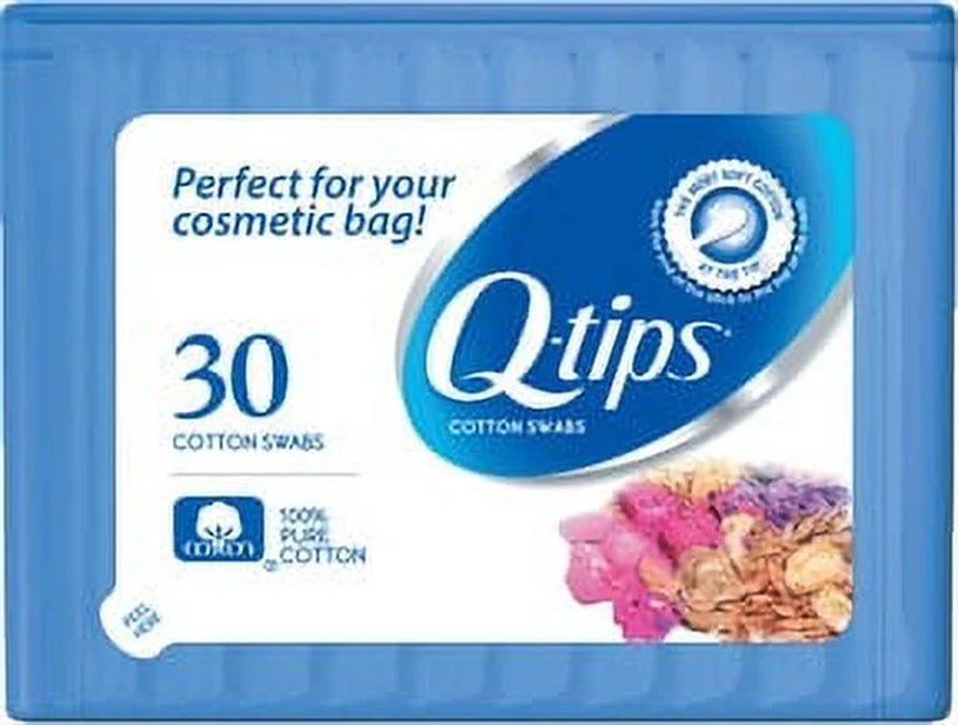 Cotton Swab Purse Pack Cosmetics 30 Ct