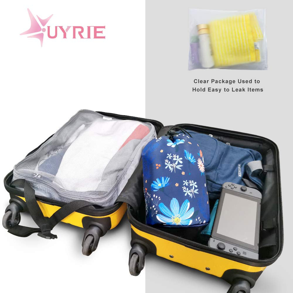 Portable Makeup Toiletry Cosmetic Travel Organizer Bag, Large Drawstring Hanging Packing Bag for Women Girl Men, Lightweight Multifunctional Barrel Shaped Storage Bag