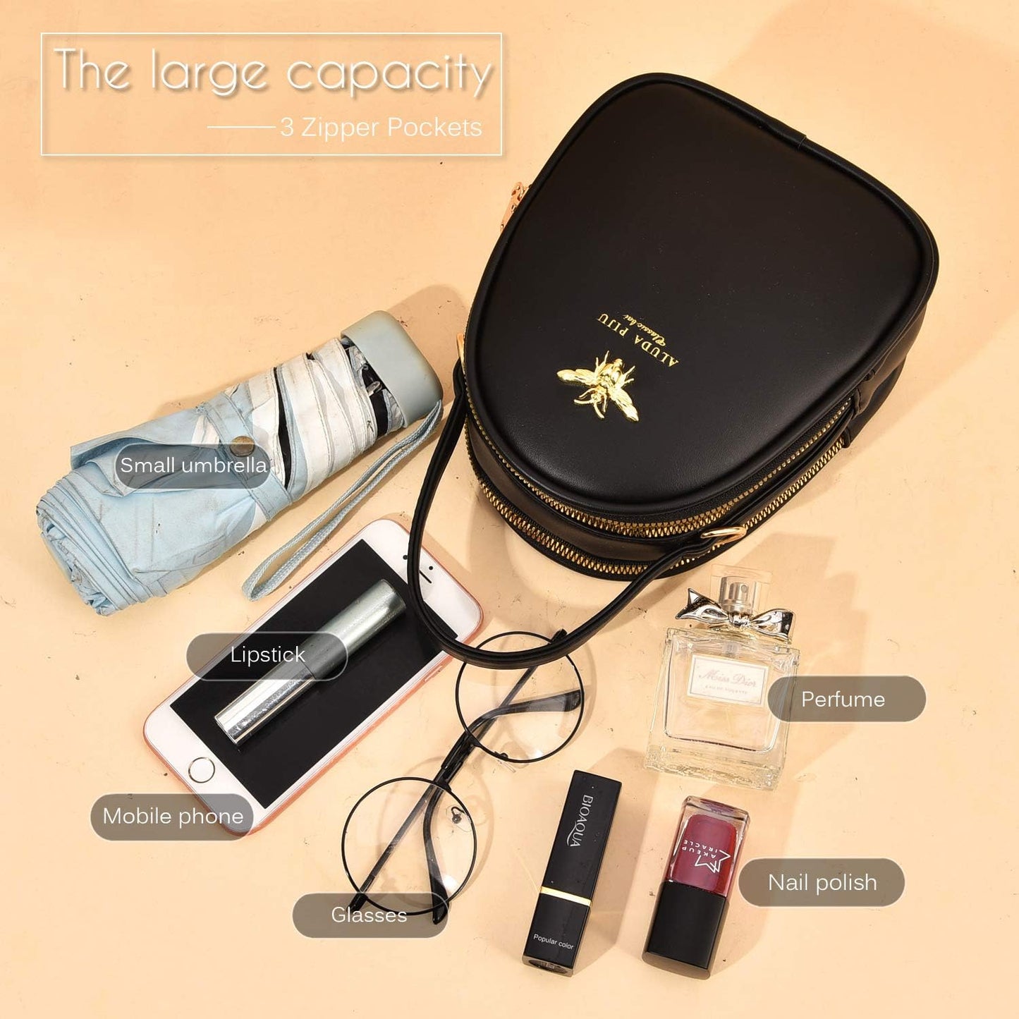 Women's Small Crossbody Shoulder Bag - Stylish Messenger Purse with Wallet