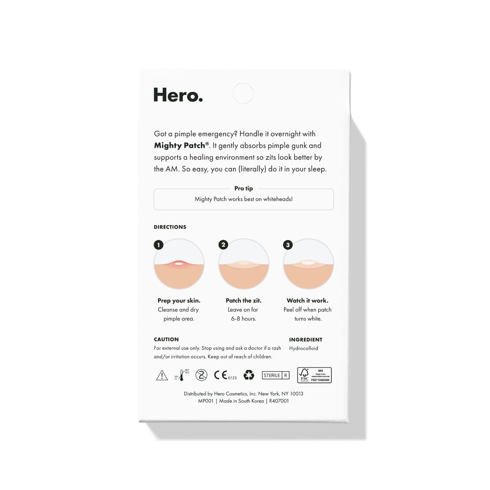 Mighty Patch™ Original from Hero Cosmetics - Hydrocolloid Acne FREE SHIPPING
